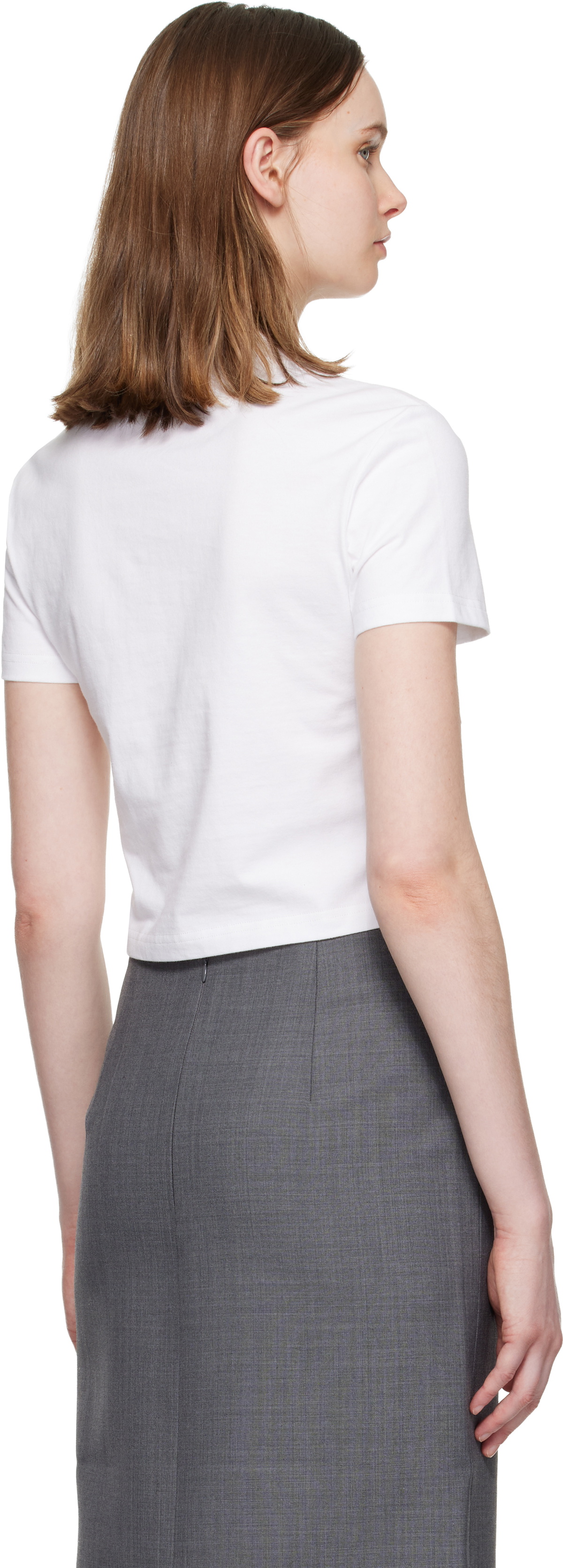 SHUSHU/TONG White Wave Lace Collar T-shirt