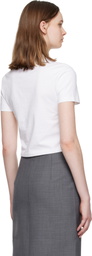 SHUSHU/TONG White Wave Lace Collar T-shirt