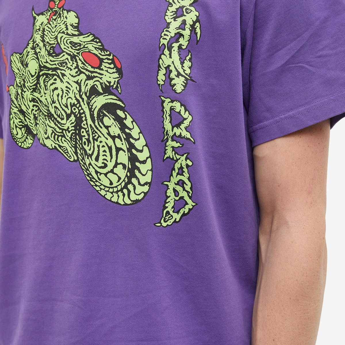 【BRAIN DEAD】GOON RIDER TEE [PURPLE] Brain Dead Purple Goon Rider T-Shirt Brain Dead