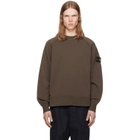 Stone Island Brown Organic Cotton Fleece Sweatshirt