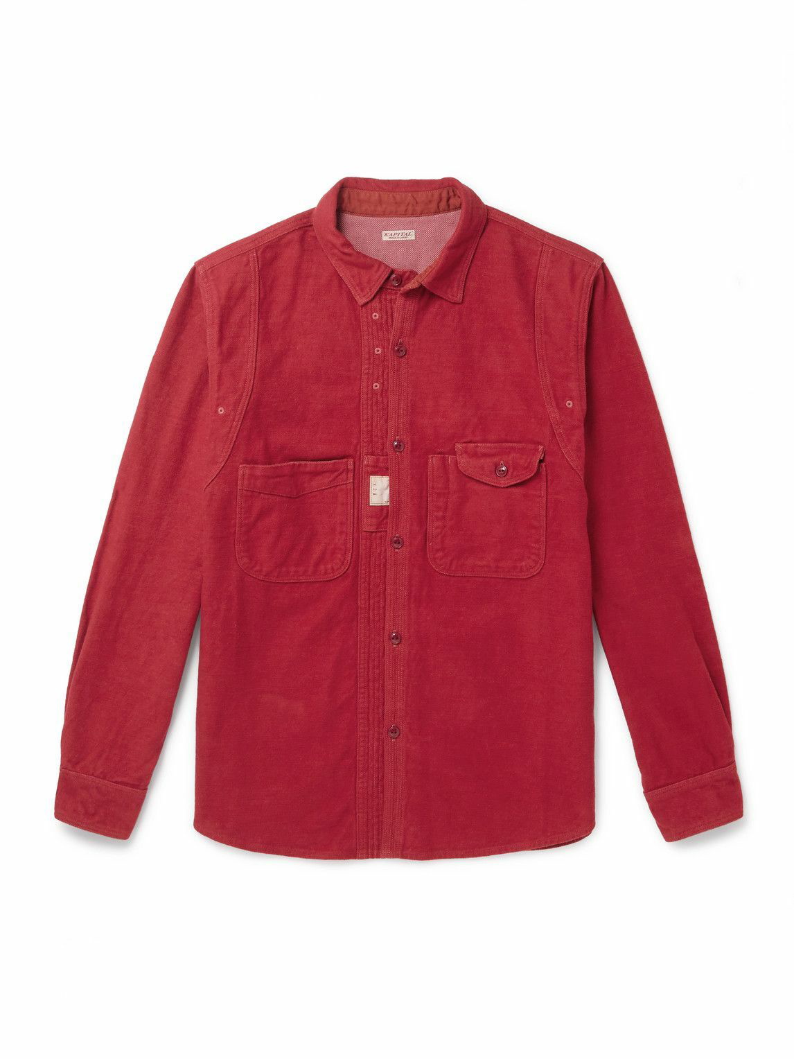 KAPITAL - CPO Brushed Cotton-Fleece Shirt - Red KAPITAL