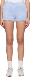 alexanderwang.t Blue Puff Paint Logo Shorts