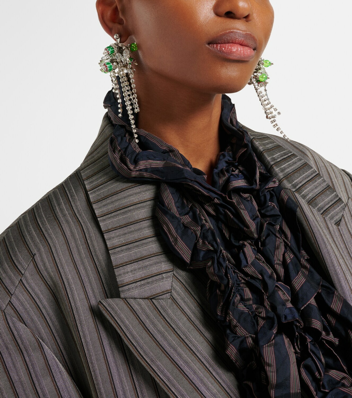 Dries Van Noten Crystal-embellished drop earrings