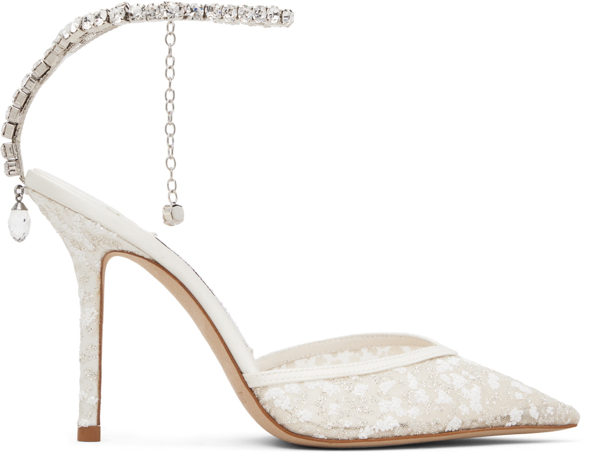 Jimmy Choo Off-White Saeda 100 Heels