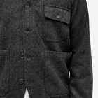 Universal Works Men's Melton Wool Cabin Jacket in Charcoal