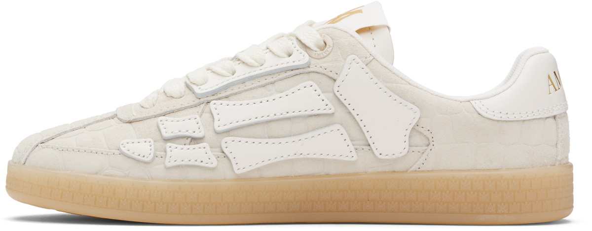 AMIRI Off-White Croc Debossed Pacific Bones Sneakers
