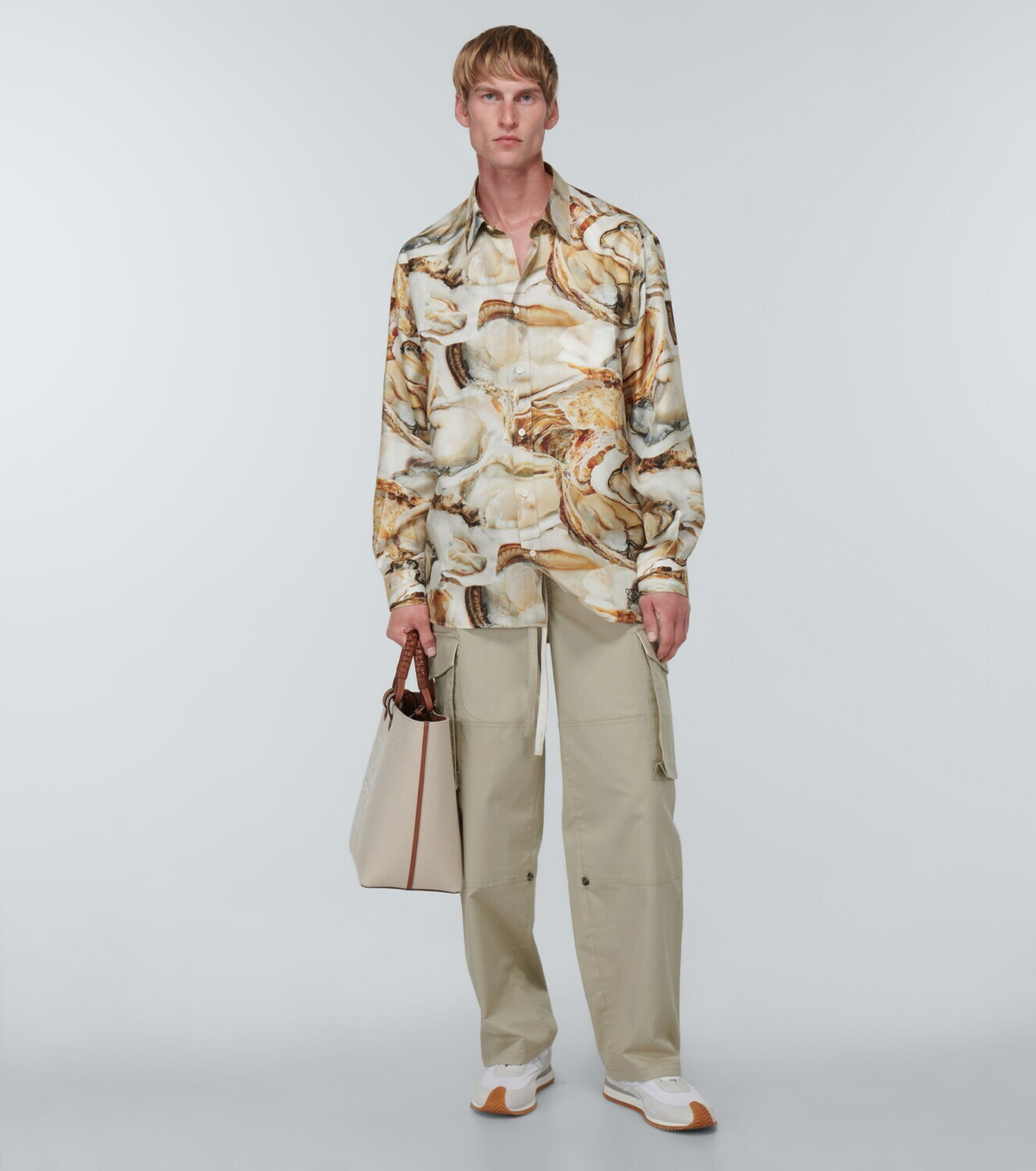 vintage LOEWE silk shirt（ODJ CHIEN66） Loewe Anagram silk shirt Loewe