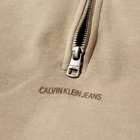 Calvin Klein Men's Logo Jacquard Mock Neck Sweat in Crockery