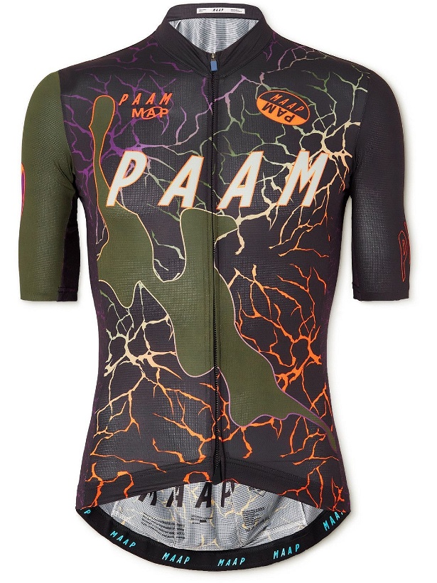 Photo: MAAP - P.A.M. Wild Team Printed Stretch Cycling Jersey - Green