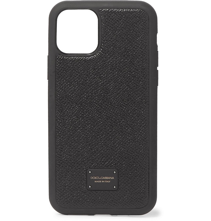 Photo: Dolce & Gabbana - Pebble-Grain Leather iPhone 11 Pro Case - Black