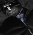 Monitaly - Ridge Panelled Velvet and Vancloth Cotton Jacket - Black