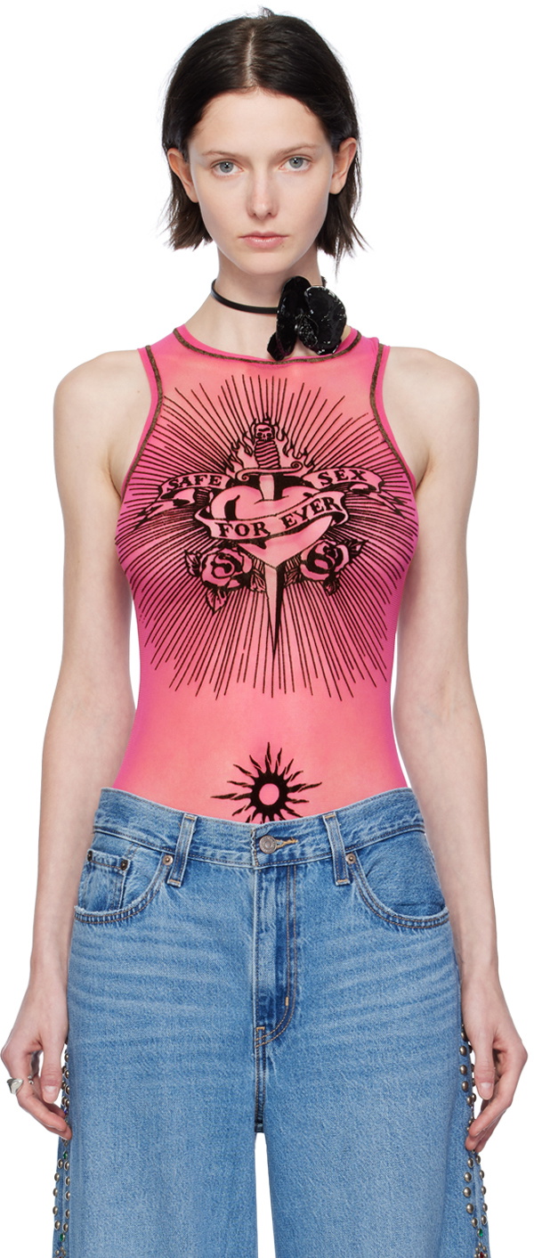 オールインワン・サロペット JeanPaul GAULTIER Fire Bodysuit Jean Paul Gaultier Inserted Corset Bodysuit in Black | FWRD