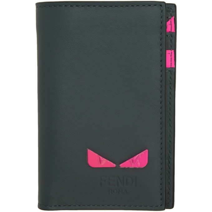 Photo: Fendi Grey and Pink Vertical Card Holder
