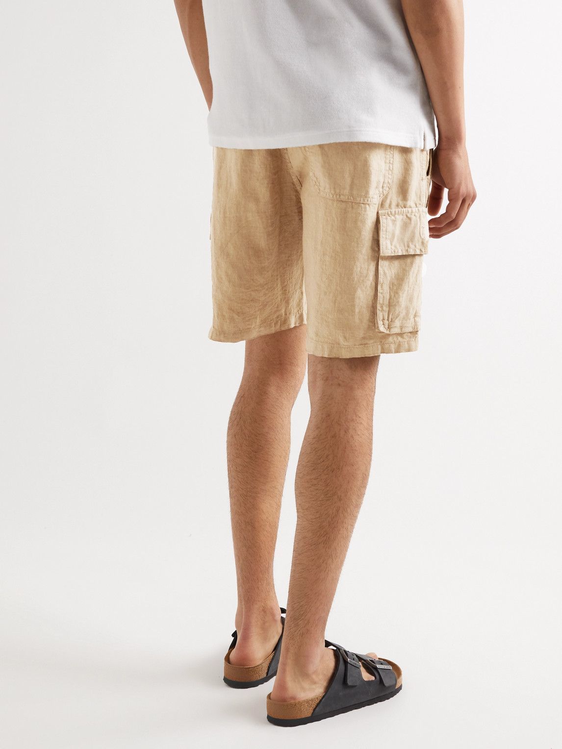 Baie Linen Drawstring Cargo Shorts