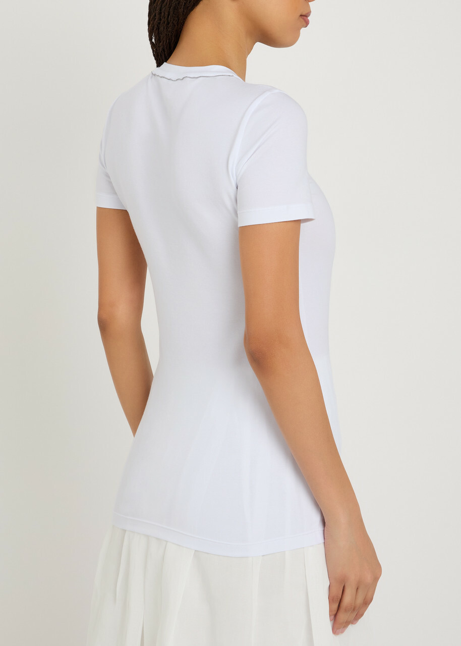 Brunello Cucinelli Crew-neck Stretch-cotton T-shirt White