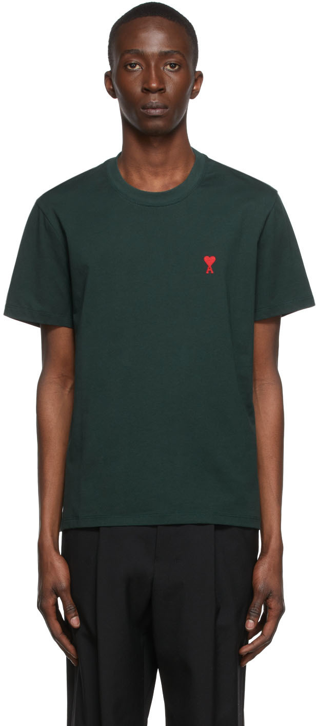 AMI Paris Green Ami De Cœur T-Shirt AMI