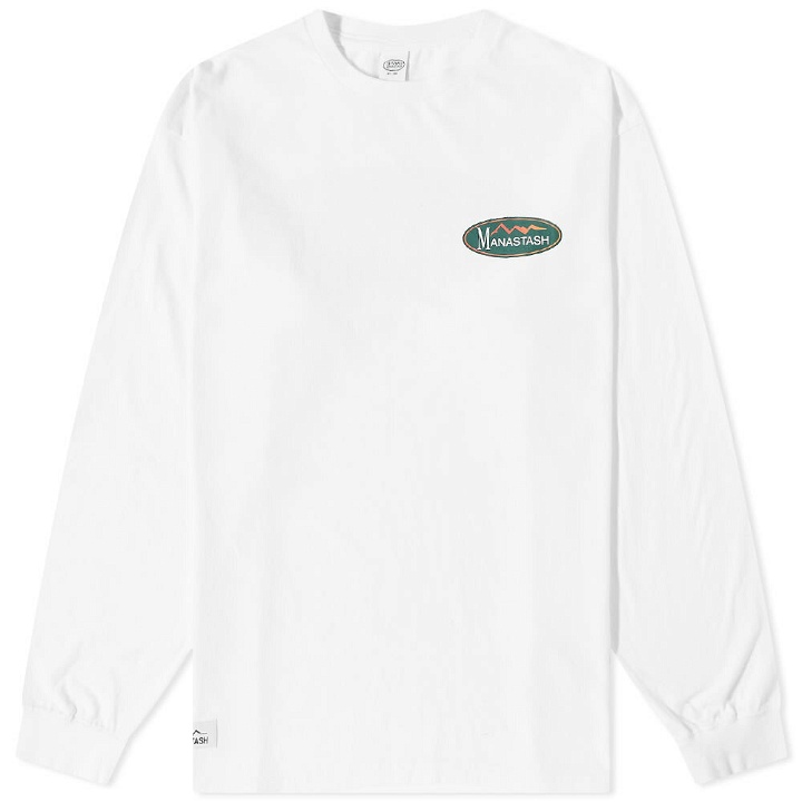 Photo: Manastash Men's Long Sleeve Original Logo T-Shirt in White