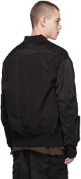 The Viridi-anne Black Cotton Bomber Jacket