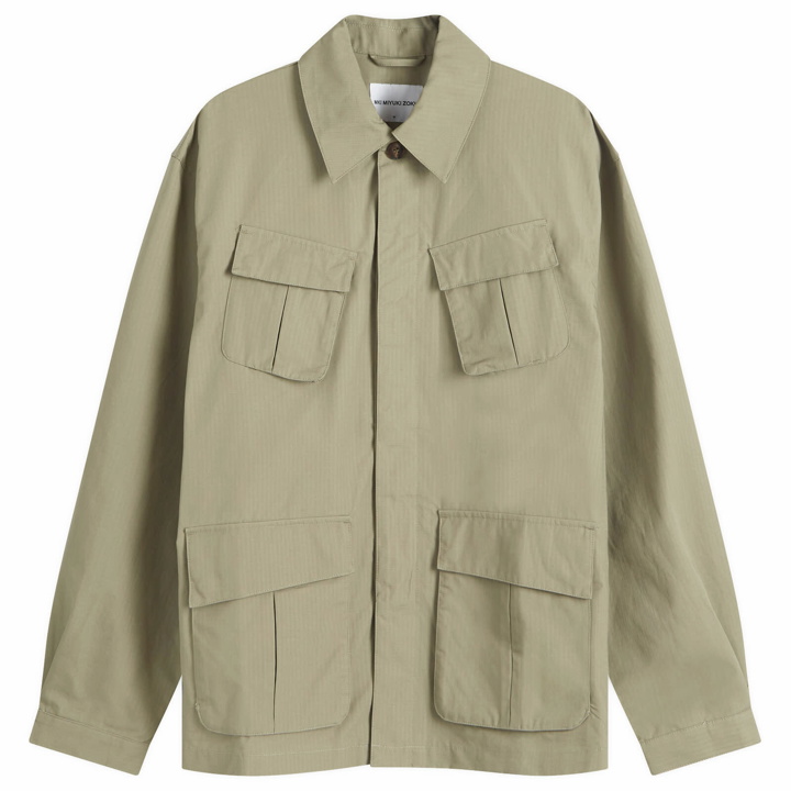 Photo: MKI Men's Ripstop Cargo Jacket in Sage Green