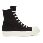 Rick Owens Drkshdw Black Canvas High-Top Sneakers