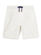 Brunello Cucinelli - Cotton-Gabardine Shorts - White