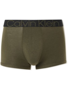 CALVIN KLEIN UNDERWEAR - Stretch Modal and Cotton-Blend Boxer Briefs - Green