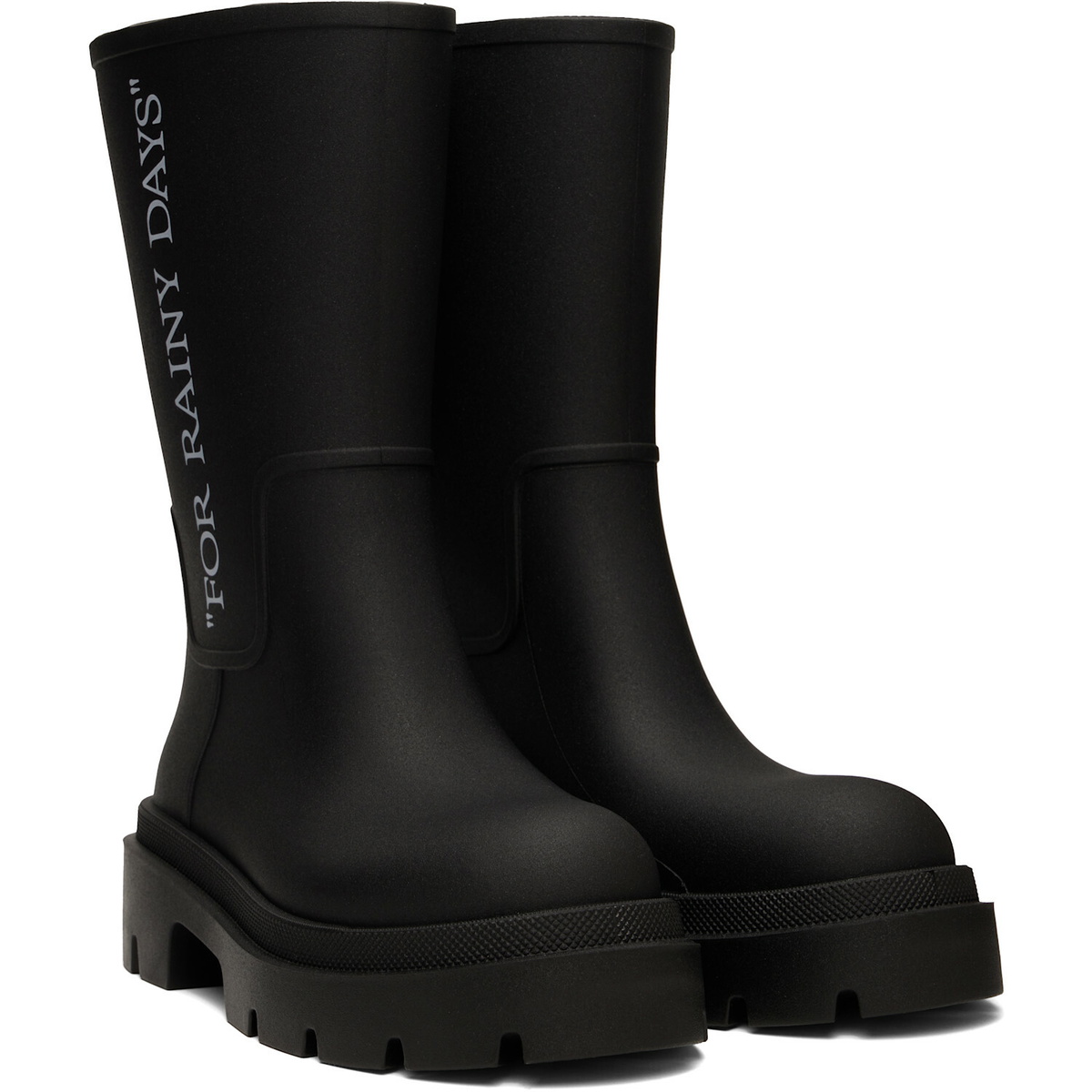 Off-White Black Reboot 'Rainy Days' Boots