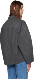 LE17SEPTEMBRE Gray Button Jacket