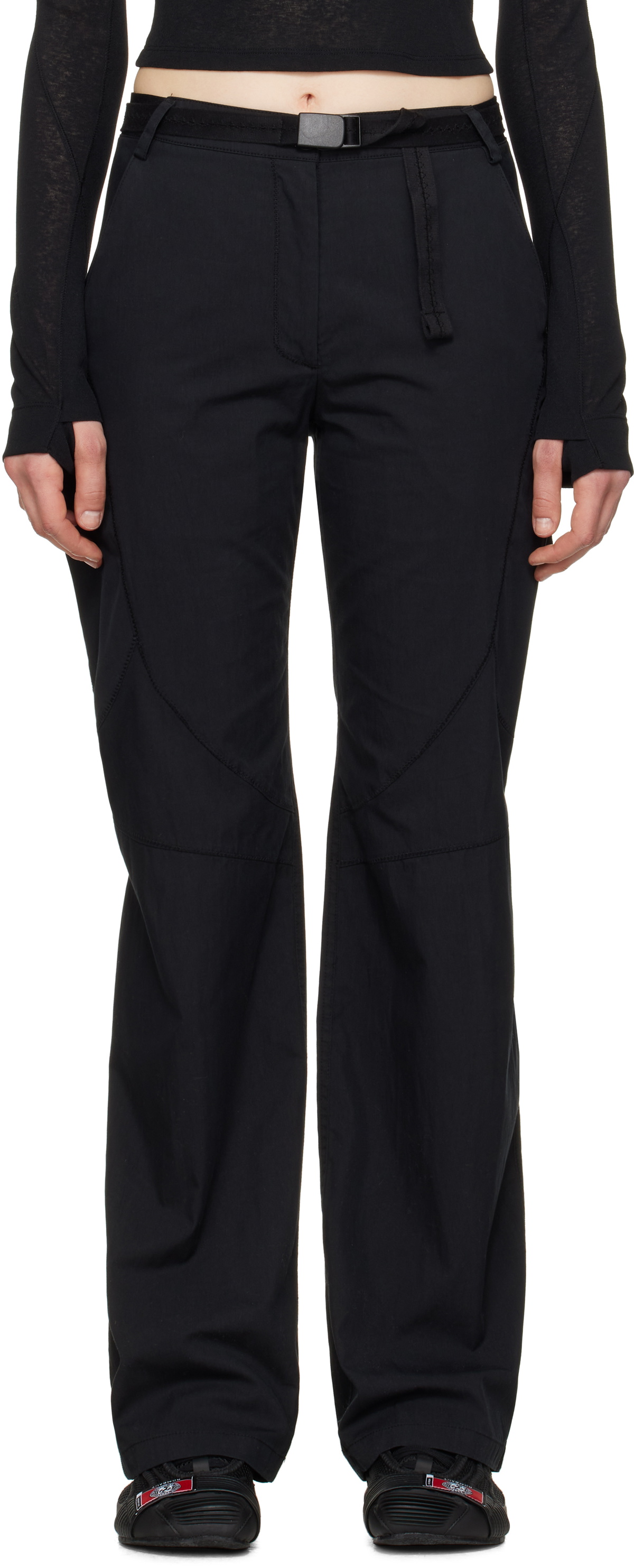 Hyein Seo Black Vented Trousers Hyein Seo