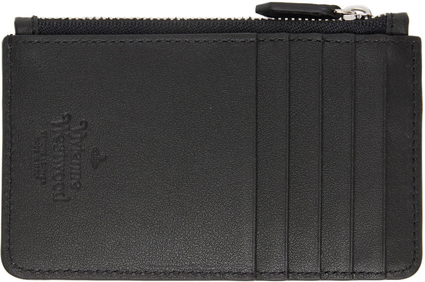 VIVIENNE WESTWOOD Saffiano Leather Card Holder - Black