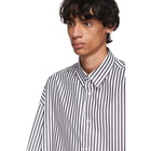 N.Hoolywood Black Striped Short Sleeve Shirt