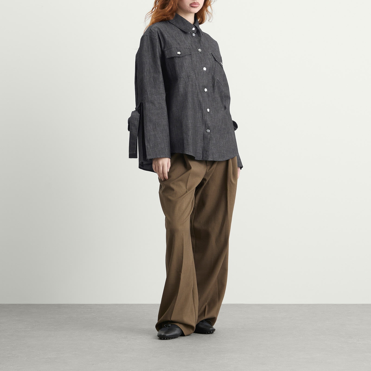 Cecilie Bahnsen Women's Coral Denim Shirt in Indigo