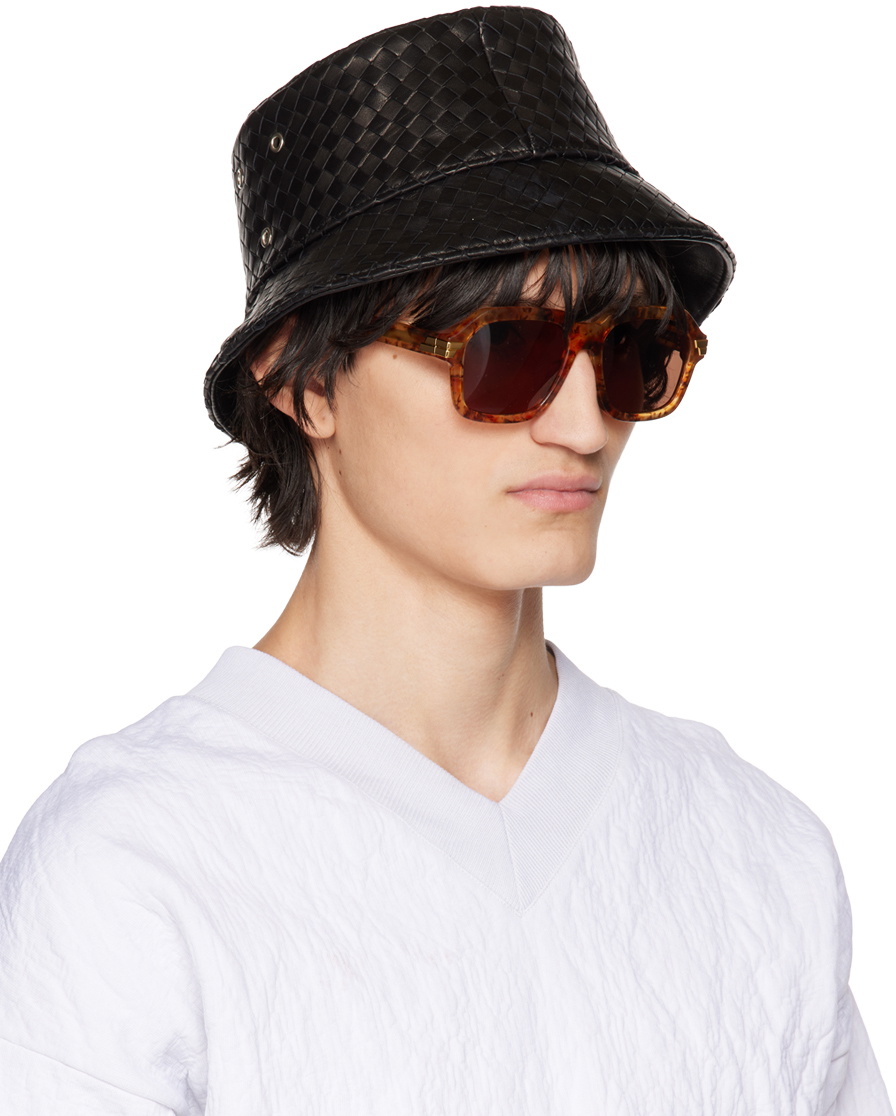 Bottega Veneta Black Intrecciato Bucket Hat
