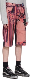Rassvet Pink Printed Denim Shorts