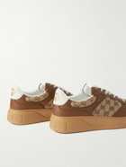 GUCCI - Jive Monogrammed Canvas and Leather Sneakers - Brown