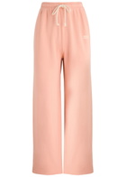 American Vintage Izubird Logo Stretch-cotton Sweatpants Peach