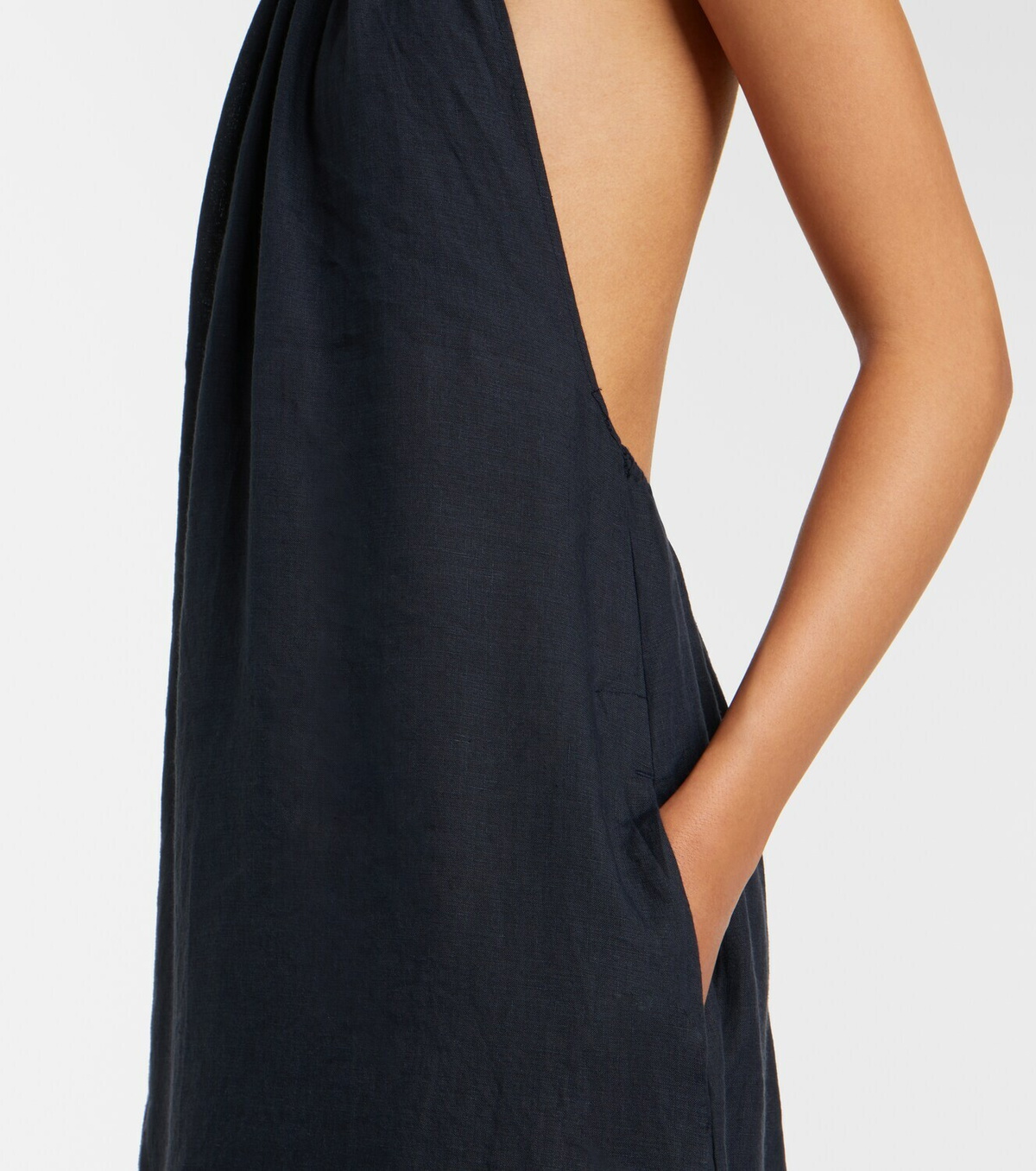 Nili Lotan Lelia halterneck linen maxi dress