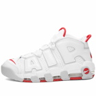 Nike Men's Air More Uptempo '96 Sneakers in White/University Red