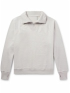 Kaptain Sunshine - Sea Island Cotton-Jersey Half-Zip Sweatshirt - Gray