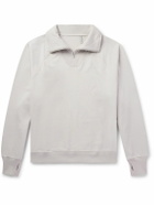 Kaptain Sunshine - Sea Island Cotton-Jersey Half-Zip Sweatshirt - Gray