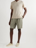 Brunello Cucinelli - Straight-Leg Linen and Cotton-Blend Drawstring Bermuda Shorts - Green