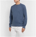 Officine Generale - Clement Pigment-Dyed Loopback Cotton-Jersey Sweatshirt - Blue