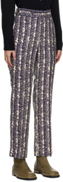 NEEDLES Navy Side Tab Trousers