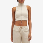 Courrèges Women's Interlock Tracksuit Cropped Vest in Sand