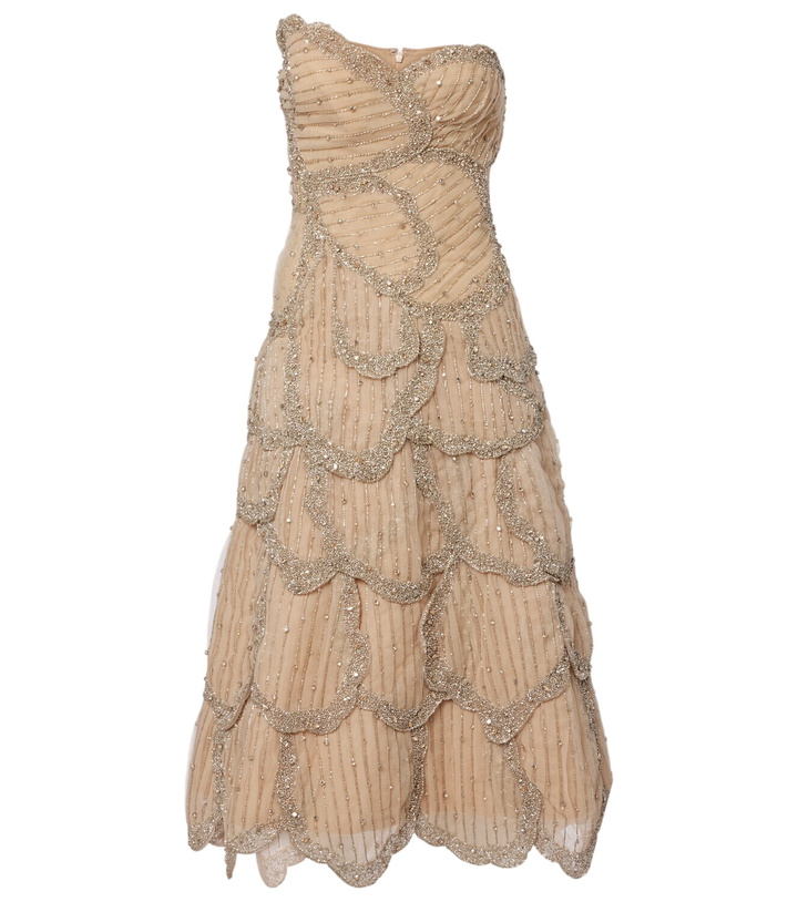 Photo: Costarellos Sylvie embellished georgette cocktail dress