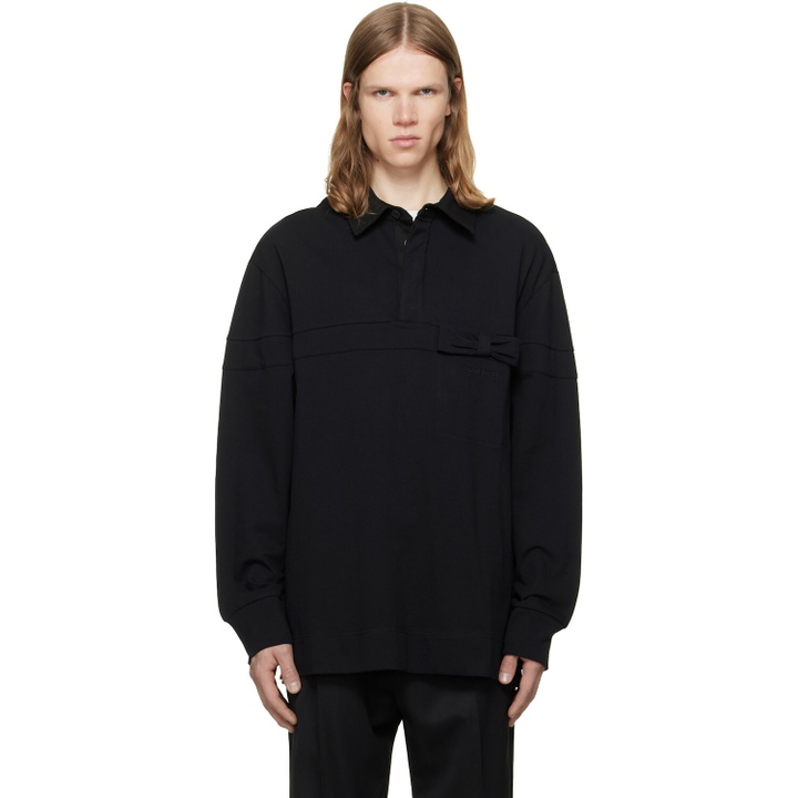 Photo: Simone Rocha Black Bow Stripe Rugby Polo
