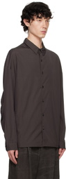 DEVOA Brown Poplin Shirt