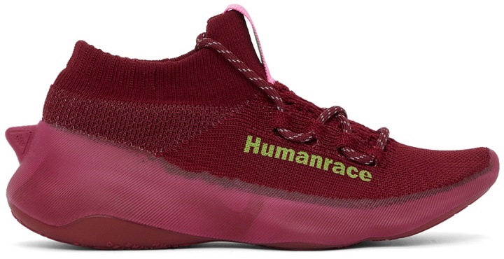 Photo: adidas x Humanrace by Pharrell Williams SSENSE Exclusive Burgundy Humanrace Sichona Sneakers