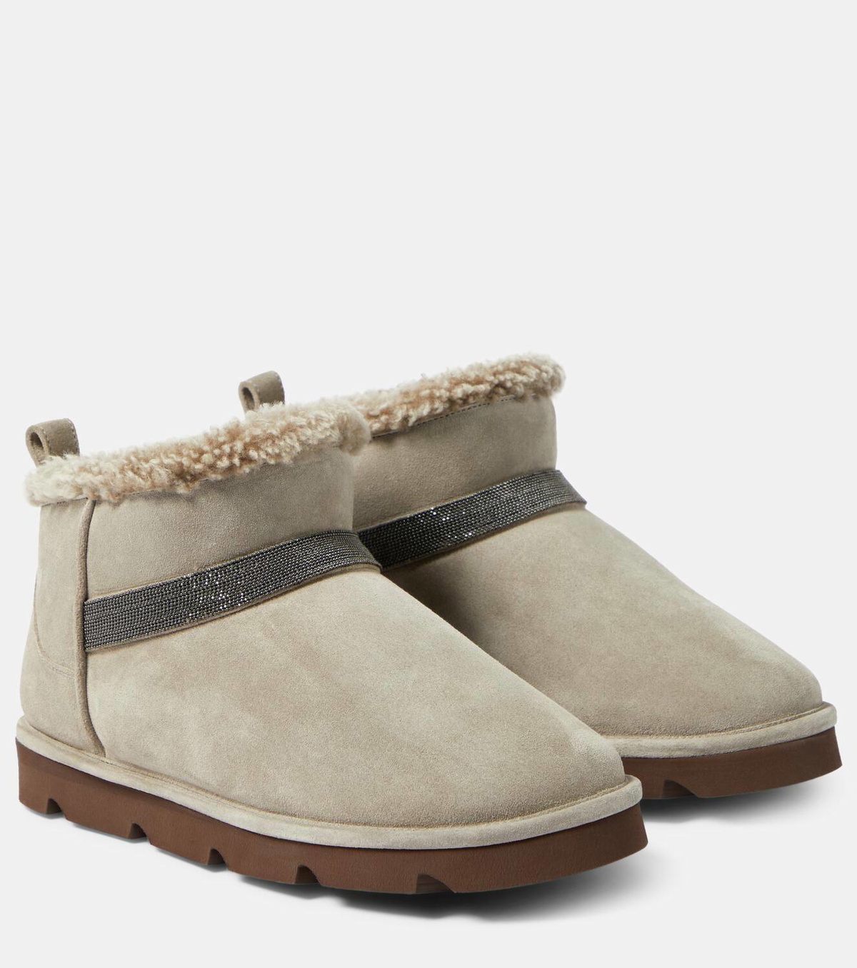 CHLOÉ Jesse shearling-lined suede ankle boots | THE OUTNET