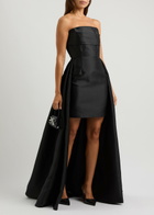 Solace London Trina Strapless Faille Gown Black